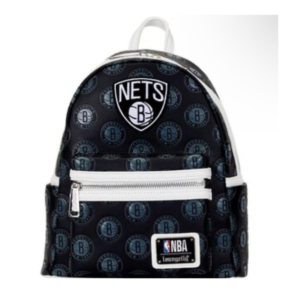 Loungefly | NBA Brooklyn Nets Logo Mini Backpack - Picture 1 of 8